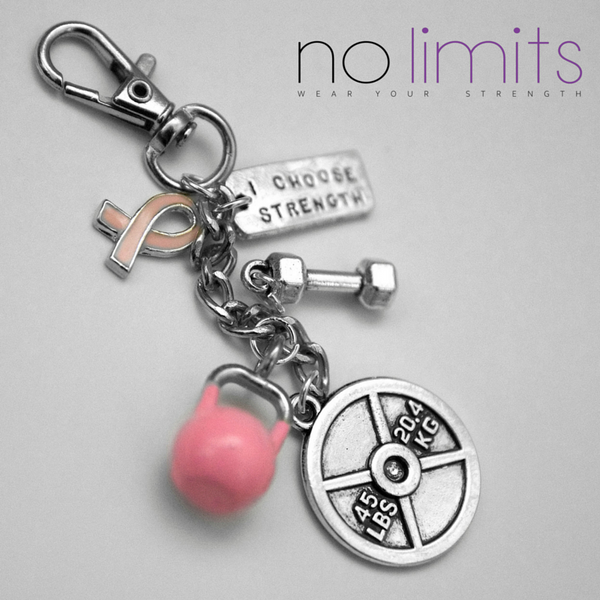 Pink Ribbon strength keyring - SOLD OUT!