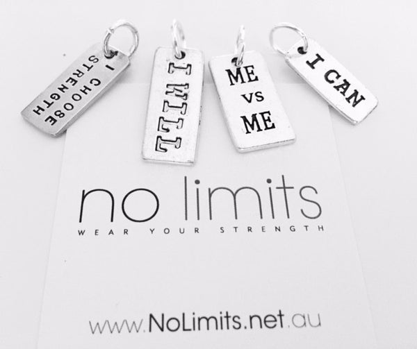 No Limits tag charms